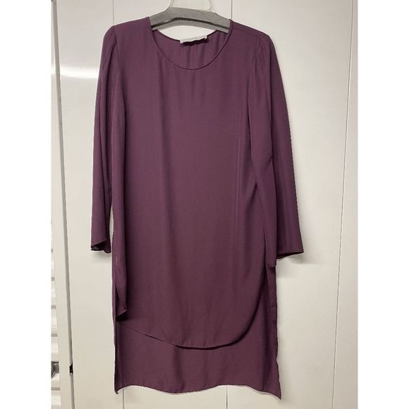 Amanda Uprichard Plum Purple Tunic Long-Sleeve Blouse Top, Size Medium, MP $159 - Picture 3 of 6
